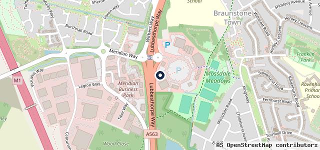 Map showing the location of Sytner Leicester