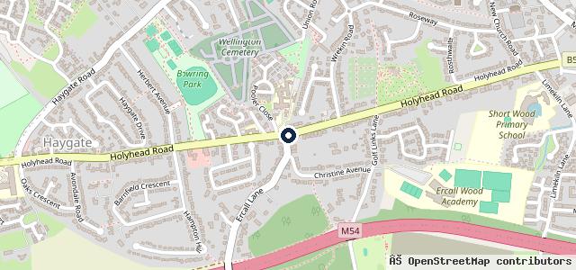 Map showing the location of Holyhead Road Motors