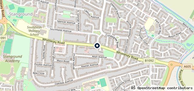 Map showing the location of Thompson Service Centre