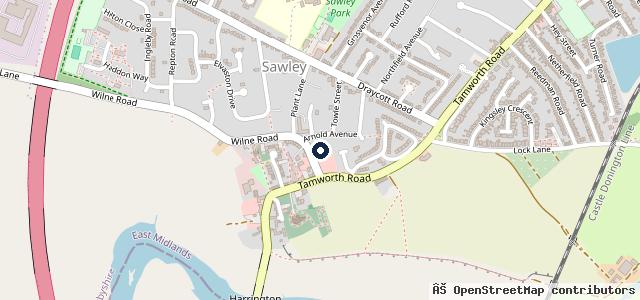 Map showing the location of T J Auto Repairs