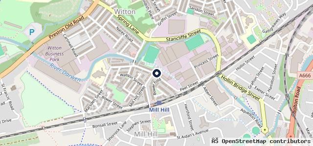 Map showing the location of TomasBodyShop car body repair