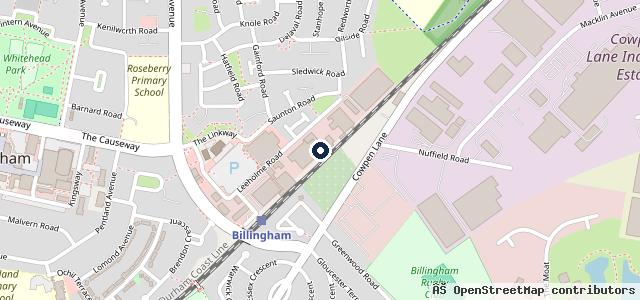 Map showing the location of Towngate Testing Station