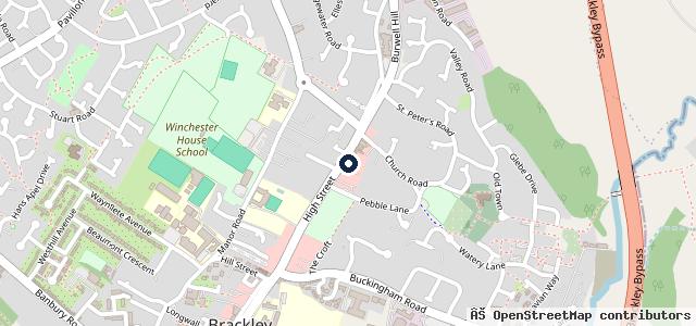 Map showing the location of Town Garage Brackley Ltd