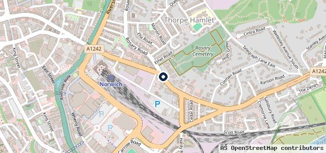 Map showing the location of Busseys FordStore and Used Car Centre - Norwich