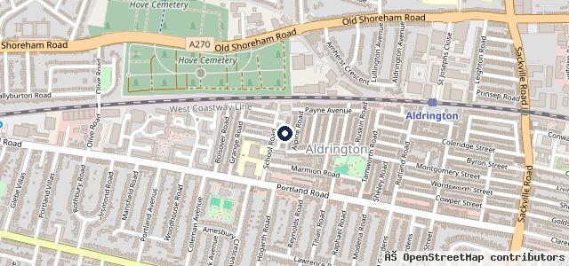 Map showing the location of Tyre Express MOT & Auto Centre