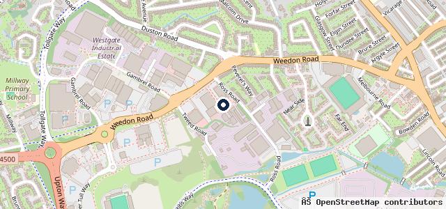 Map showing the location of Tyres Northampton (MOT Centre)