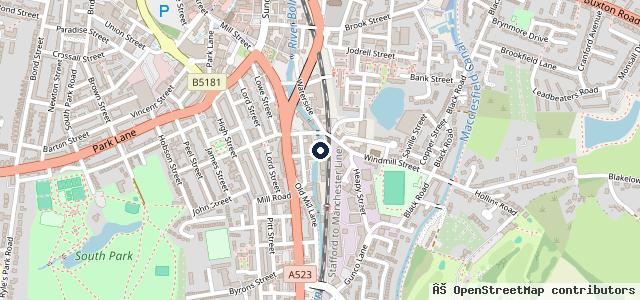 Map showing the location of Macclesfield MOT & Service Centre