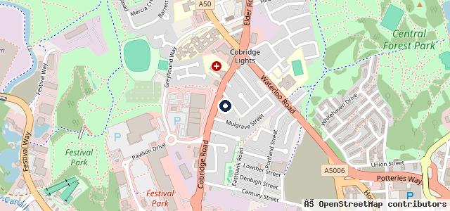 Map showing the location of Ken Jervis Kia