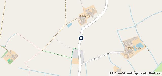 Map showing the location of Daisy hill MOT station