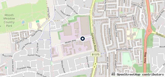 Map showing the location of Waltons Mot & Service Centre