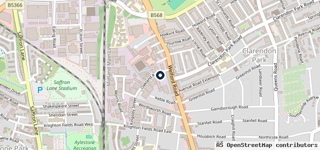 Map showing the location of Weavers Garage Ltd