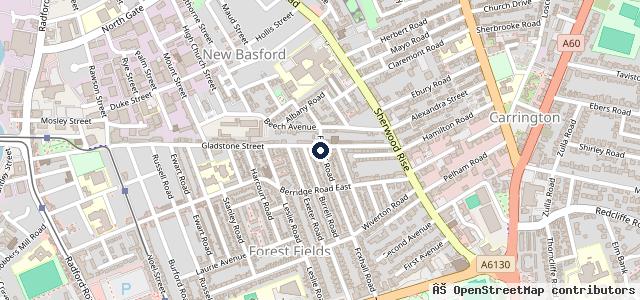 Map showing the location of Foxhall Motors