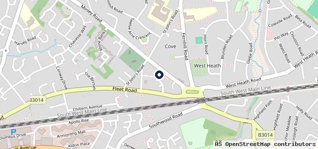 Map showing the location of Bosch Car Service - West Heath Garage