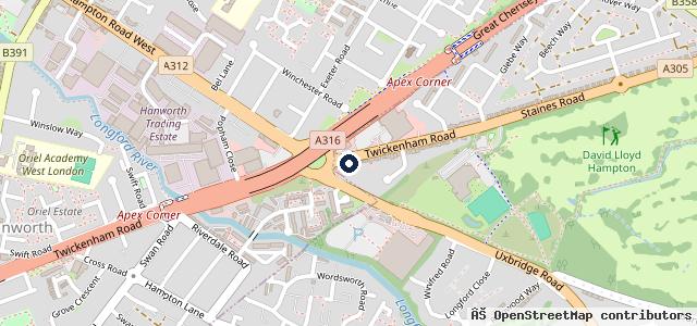 Map showing the location of West London Yamaha