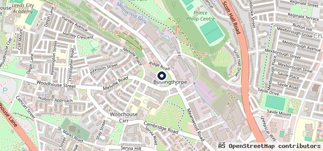 Map showing the location of leeds city tyres, UK