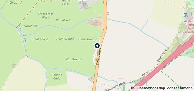 Map showing the location of Whaddon Garage