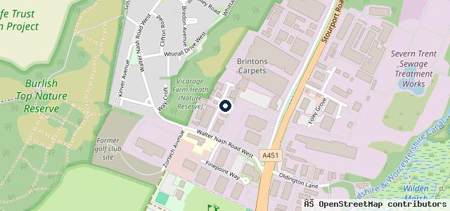 Map showing the location of Woodhouse Brothers