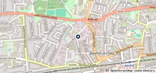 Map showing the location of Yeomans Hyundai Bexhill