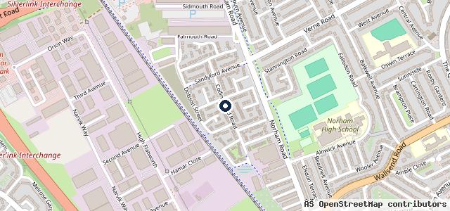 Map showing the location of Armstrongs MOT Centre