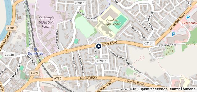 Map showing the location of Balmoral Auto Repairs (Stuart Craig)