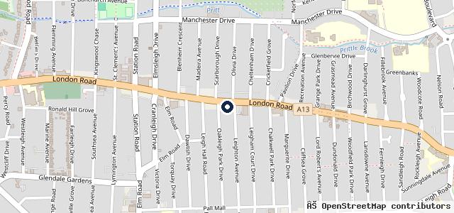 Map showing the location of Leigh M.O.T Service And Repair Centre.