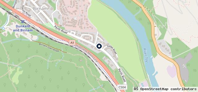Map showing the location of Young's Garage & Pace Fuel Station