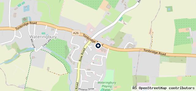 Map showing the location of Wateringbury Mot & Service Ctr
