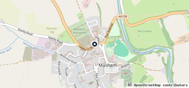 Map showing the location of Wensleydale Garage