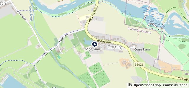 Map showing the location of Village Road
