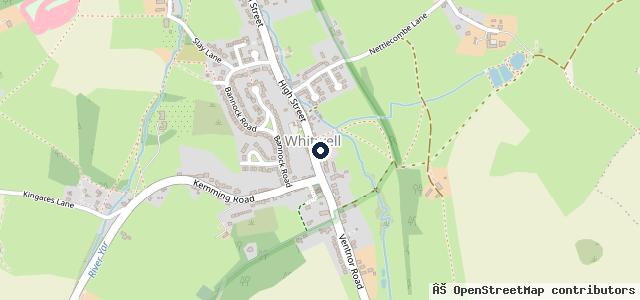 Map showing the location of Whitwell Garage