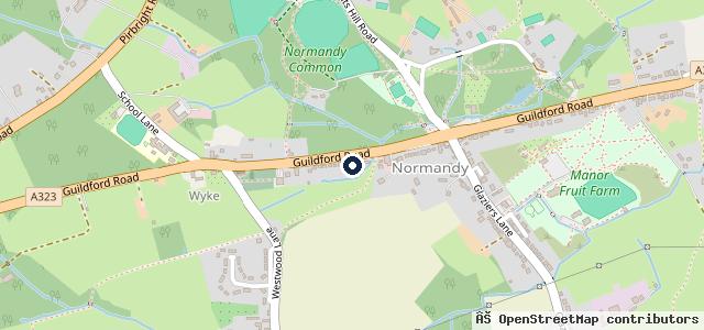 Map showing the location of Normandy Garage