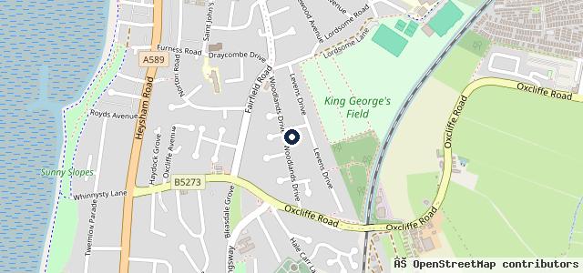 Map showing the location of Woodlands Mot & Repair Centre
