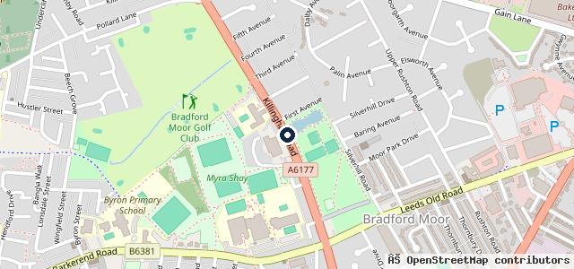 Map showing the location of Gledhill Road Garage