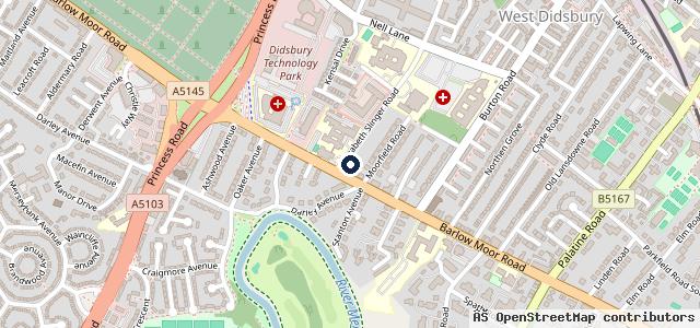 Map showing the location of Parkway Autos