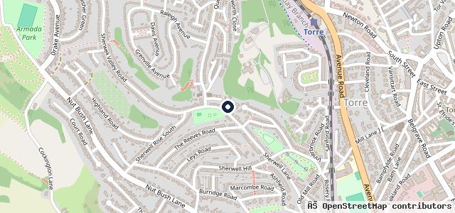 Map showing the location of Sherwell Valley Garage