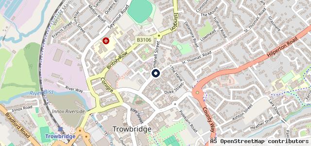 Map showing the location of Briken Motors Car Service & MOT Centre Trowbridge