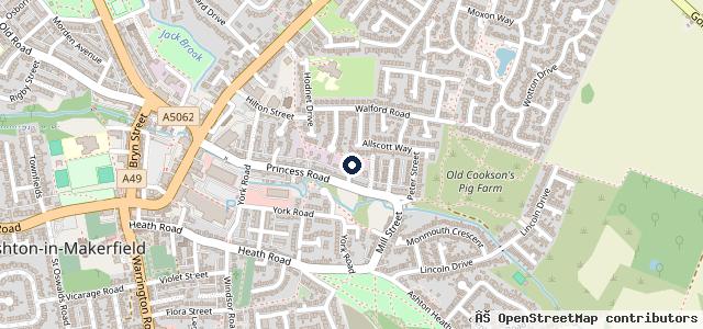 Map showing the location of Makerfield MOT Centre