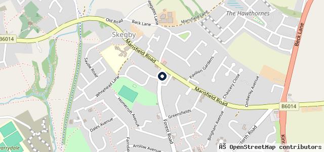 Map showing the location of Car Services Skegby