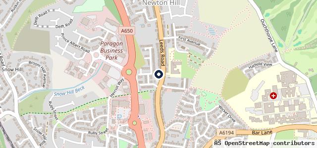 Map showing the location of Newton Hill Service Station - Penny on the Move