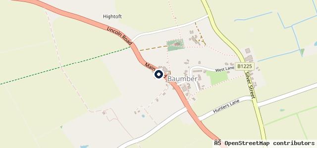Map showing the location of Bullwinkle's Garage