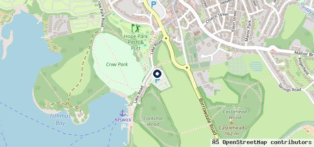 Map showing the location of Lakeside Car Park