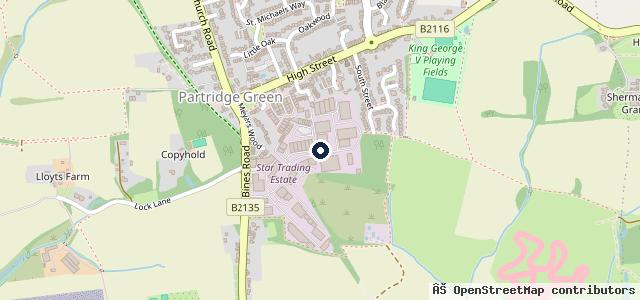 Map showing the location of K.A.R.S Sussex
