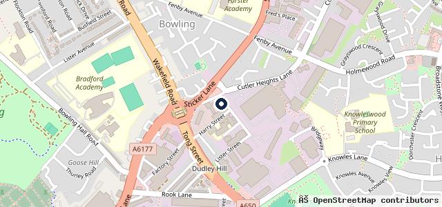 Map showing the location of Rodley Motors