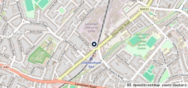 Map showing the location of ABC Services Cheltenham