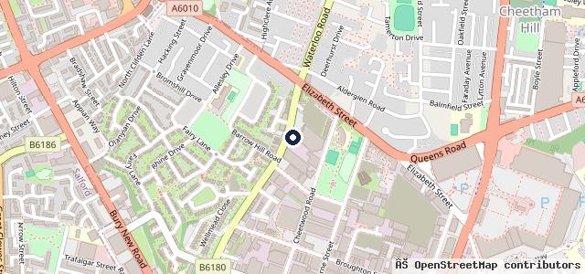 Map showing the location of A-W Garage