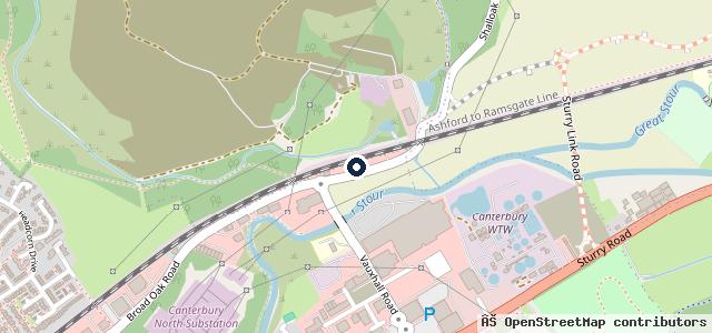Map showing the location of CVS Canterbury