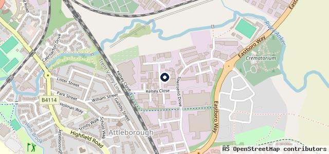 Map showing the location of Attleborough Auto Centre