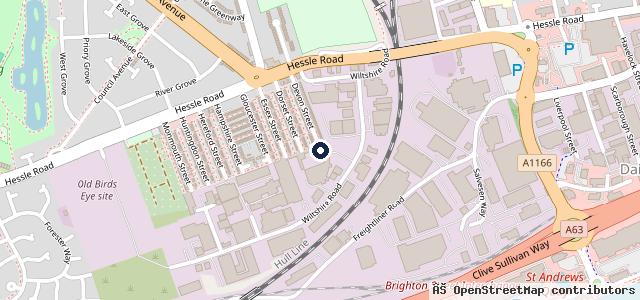 Map showing the location of Vauxhall