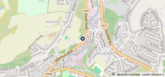 Map showing the location of Milton Ashworth &amp; Son | Bacup
