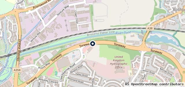 Map showing the location of Mercedes-Benz of Taunton